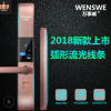 萬事威全半動(dòng)家用防盜門鎖 智能家居密碼鎖 阻尼滑蓋電子指紋鎖
