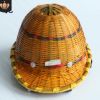 現(xiàn)貨批發(fā) 夏季施工安全竹帽 工地遮陽防曬透氣 小沿竹編安全帽