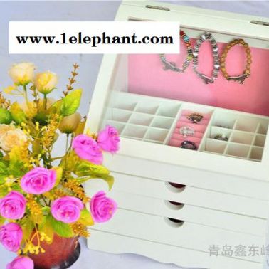 工廠店直銷2016新款 實(shí)木韓風(fēng)時(shí)尚3抽珠寶首飾收納盒