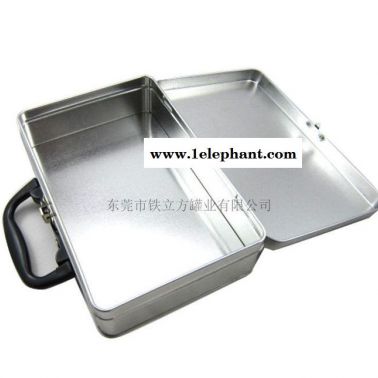 馬口鐵長(zhǎng)方形手挽鐵罐 產(chǎn)品包裝鐵盒 小號(hào)手提鐵箱 收納盒