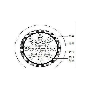美標UL2464 24AWG 20芯信號屏蔽線 雙絞線阻燃環(huán)