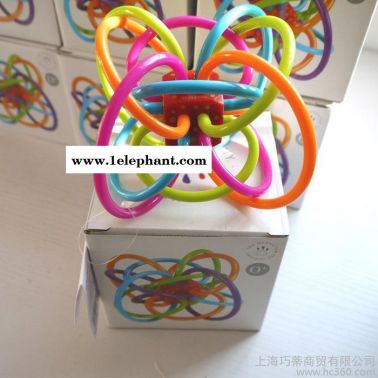 美國曼哈頓嬰兒寶寶0-1歲磨牙牙膠搖鈴手抓固齒器玩具咬咬球