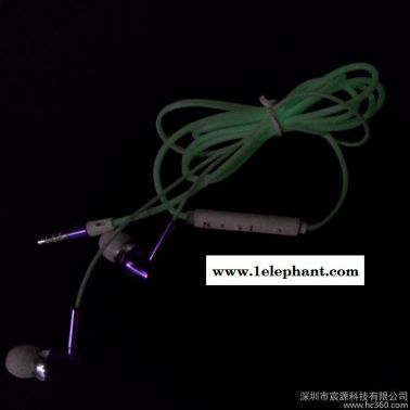 供應(yīng)金屬入耳式 手機(jī) 電腦耳機(jī)耳塞式 通用面條帶麥 重低音夜光