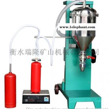 干粉滅火器灌裝機(jī)體積小，移動方便，灌裝速度快