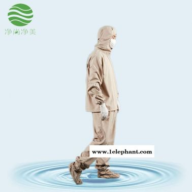 凈尚凈美防靜電服 連帽分體服連鞋套 滌棉耐高溫潔凈內服 新能源汽車廠防塵服