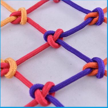 彩色尼龍編織防護(hù)網(wǎng) 廠家定制幼兒園樓梯防墜網(wǎng)