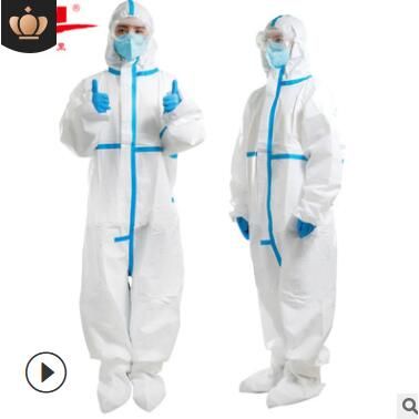 仙萬(wàn)里SF透氣膜貼條一次性防護(hù)服回國(guó)隔離連體防護(hù)服無(wú)紡布TYPE4