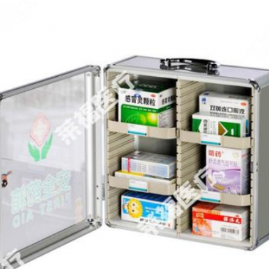 批發(fā)定制壁掛式小藥箱鋁合金安全藥箱 家庭藥品收納箱 工廠急診箱