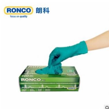 RONCO朗科一次性丁腈手套加厚耐用耐磨食品科研工業(yè)勞保防護(hù)手套