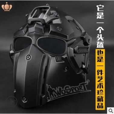 WoSporT 沃斯柏頭盔 新款戰(zhàn)術(shù)戶外騎行頭盔面具一體 包頭式頭盔