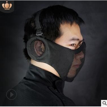 WoSporT廠家直銷 戰(zhàn)地榮耀護(hù)耳版面具 戶外騎行透氣鋼絲戰(zhàn)術(shù)面具