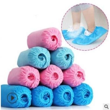廠家直銷(xiāo)一次性無(wú)紡布鞋套家用室內(nèi)加厚防塵防滑100只裝鞋套