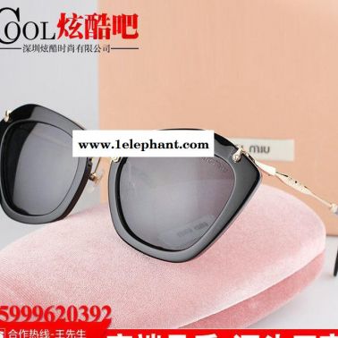 2017時尚復古貓眼眼鏡 李湘同款偏光太陽眼鏡 大框女款墨鏡