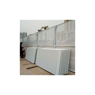 江門疊翠園樓盤3米高墻鍍鋅板沖孔圍擋安全隔離施工廠家生產(chǎn)批發(fā)