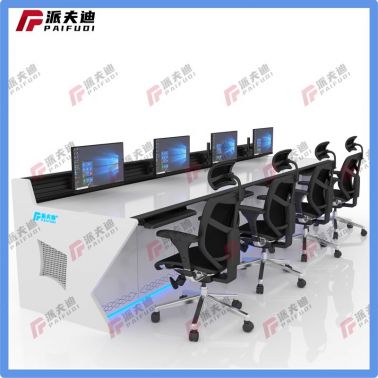 監(jiān)控操作臺三聯(lián)雙聯(lián)定制電腦機房指揮中心控制臺平臺桌5聯(lián)調(diào)度臺